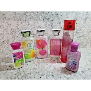 Bath and Body Works Lot‎ of 5 Lotions and 1 Mist All Partials DISCONTINUED